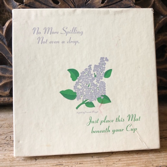 Vintage Lilac Saucermats Paper Coasters FM 260 A Freund-Mayer England Pack of 35 - Picture 8 of 15
